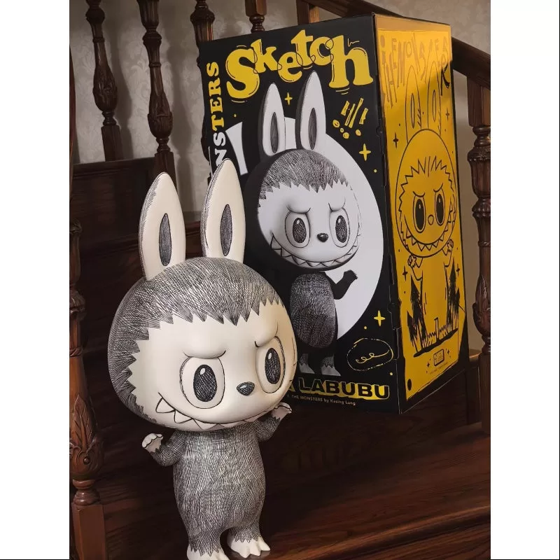 Labubu Die Monster MEGA Labubu 1000% Skizze 2024 LIMITIERT
