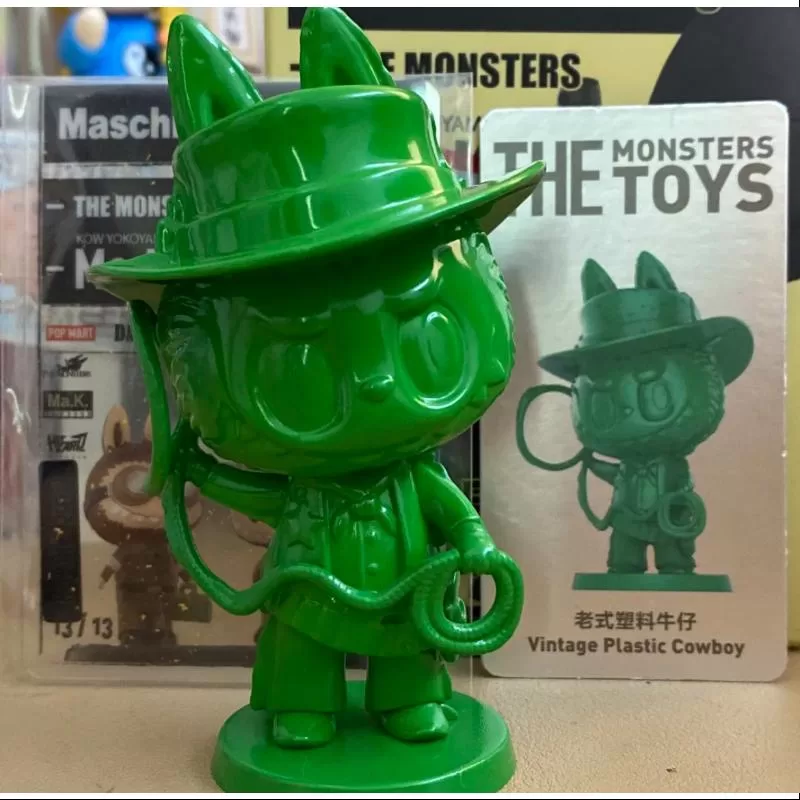 Labubu Die Monster Spielzeug Serie Geheimnis Vintage Kunststoff Cowboy