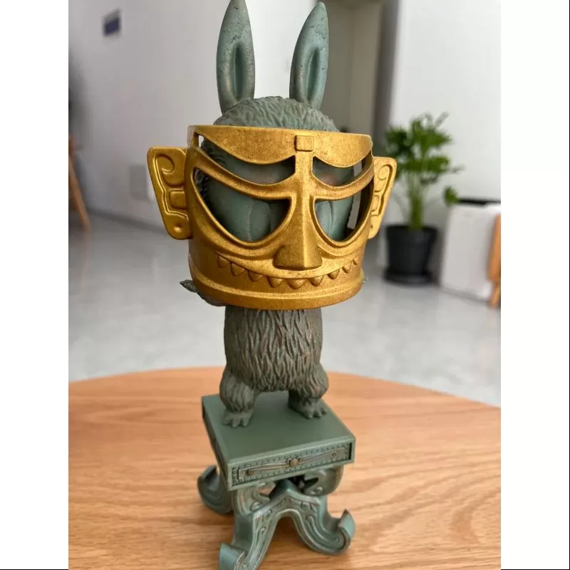 Labubu Die Monster X Sanxingdui Archäologie Glod Maske LIMITED Labubu Die Monster X Sanxingdui Archäologie Glod Maske LIMITED