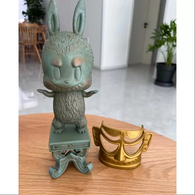 Labubu Die Monster X Sanxingdui Archäologie Glod Maske LIMITED Labubu Die Monster X Sanxingdui Archäologie Glod Maske LIMITED