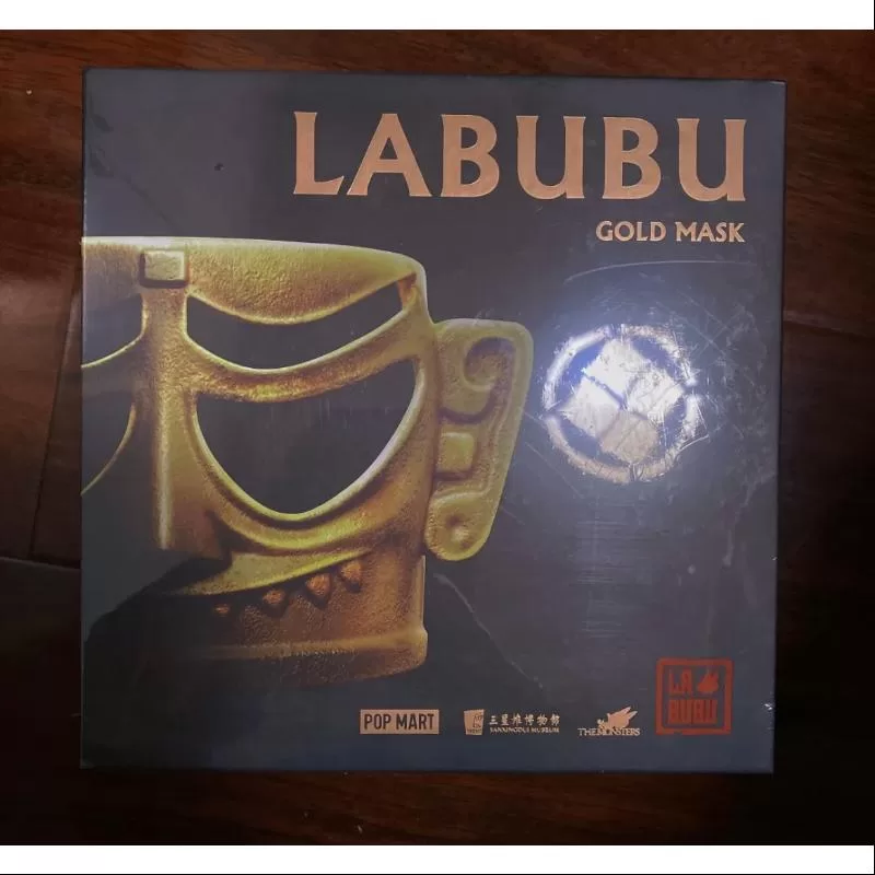 Labubu Die Monster X Sanxingdui Archäologie Glod Maske LIMITED Labubu Die Monster X Sanxingdui Archäologie Glod Maske LIMITED