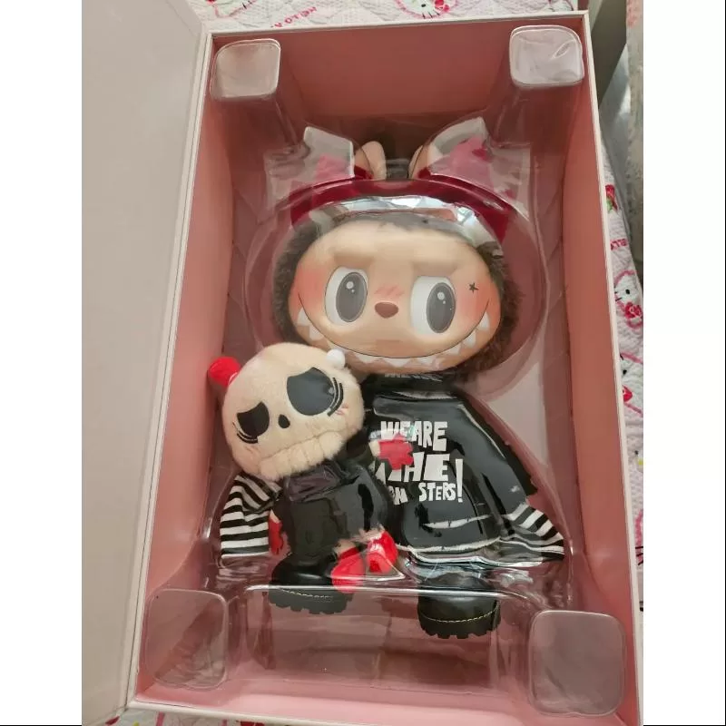 Labubu Die Monster fangen mich, wenn du mich magst Serie Vinylpuppe Schwarz Limitierte Auflage