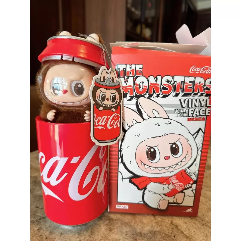 Labubu The Monsters Coca Cola Serie Vinyl-Gesichtsanhänger Secret Mysterious Guest (1/72)