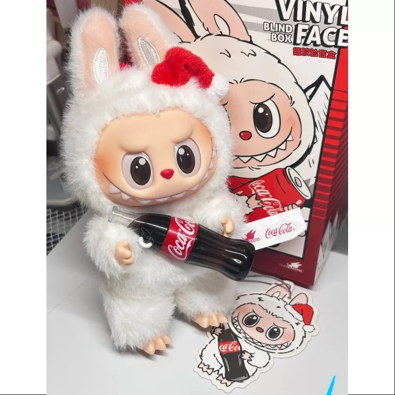 Labubu The Monsters Coca Cola Serie Vinyl-Gesichtsanhänger Überraschungsshake
