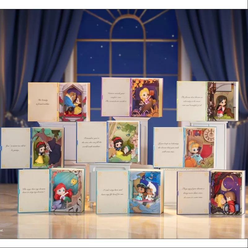 Pop Mart Disney Princess Märchen Serie Szenen-Sets Ganzes Set Brandneu mit Kunststoff